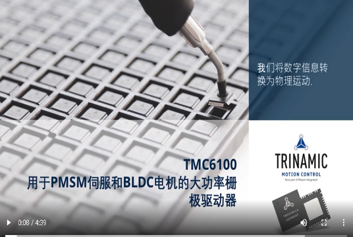 TMC6100用于PMSM伺服和BLDC电机大功率栅极驱动器
